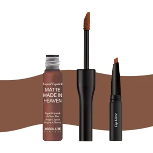 Absolute New York Matte Made In Heaven Liquid Lipstick & Liner Duo - (MLIH05 Hostile)